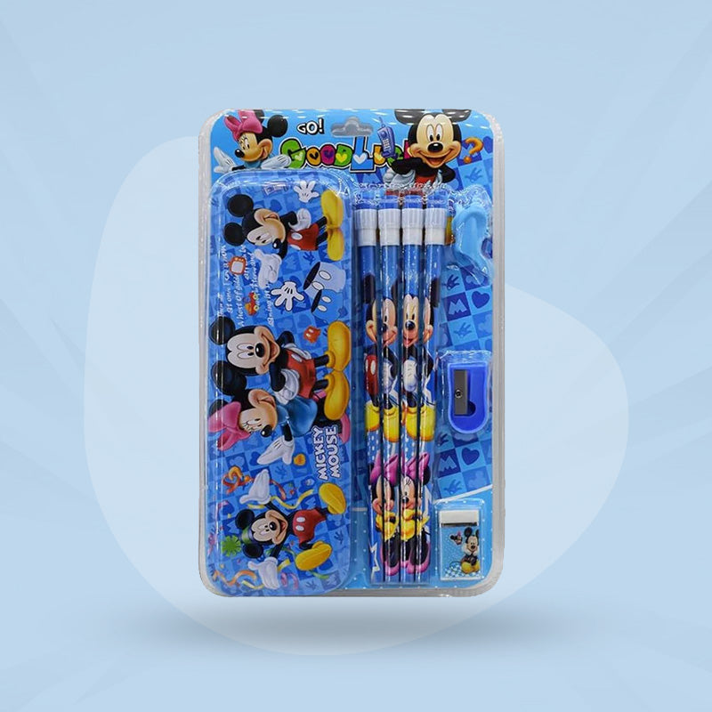 4 Pencil Stationery Set With Eraser Sharpner