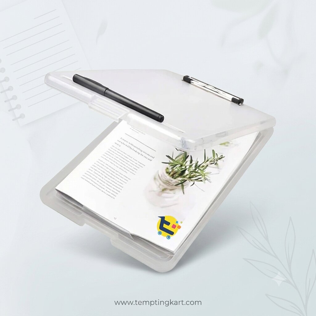 A4 Designer Storage Clipboard | Exam Pad with Built-in Storage & Pen Holder