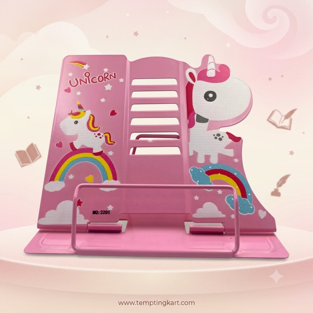 Book Stand | Unicorn Adjustable Metal Book Stand for Kids