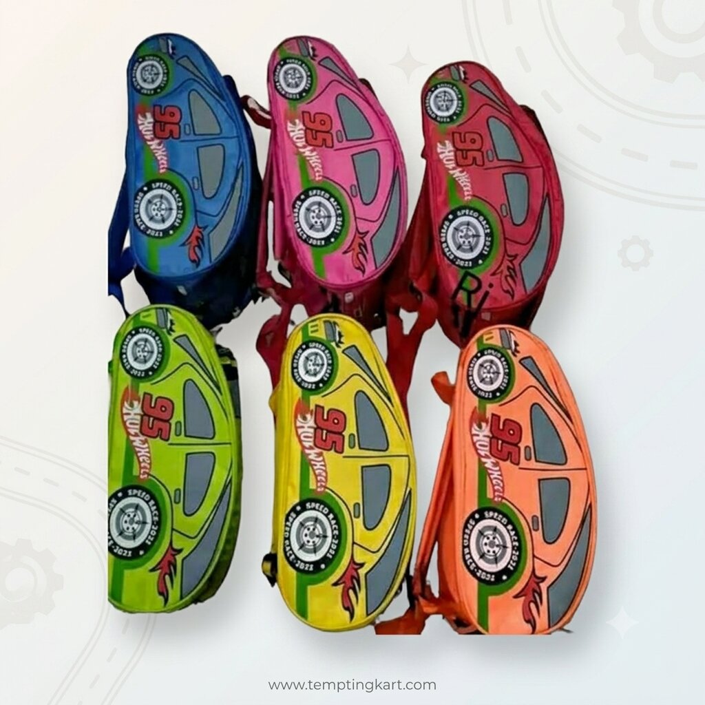 Car Shape Kids Backpack | Mini Polyester Bag for Boys & Girls