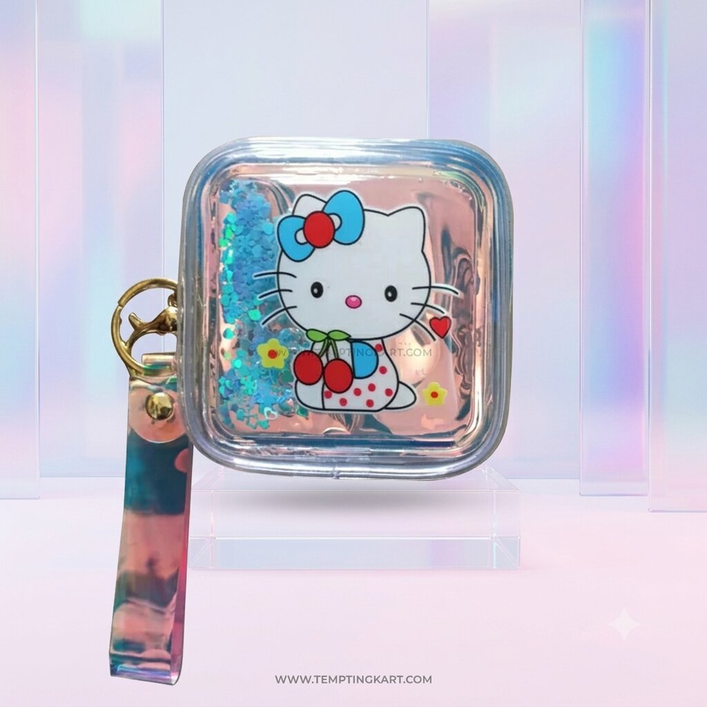 Coin Purse | Glitter Mini Pouch with Keychain & Wrist Strap