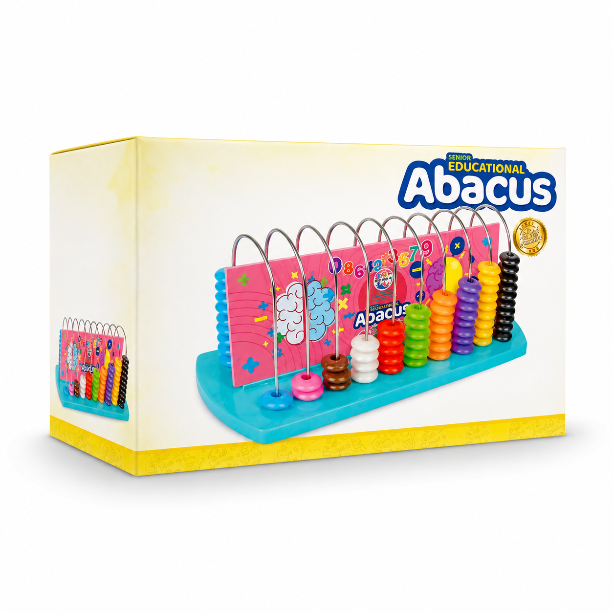 Ratna's Educational Abacus Senior Learning Toy for Kids | Counting, Addition & Subtraction Math Learning Board | Age 3+ Years