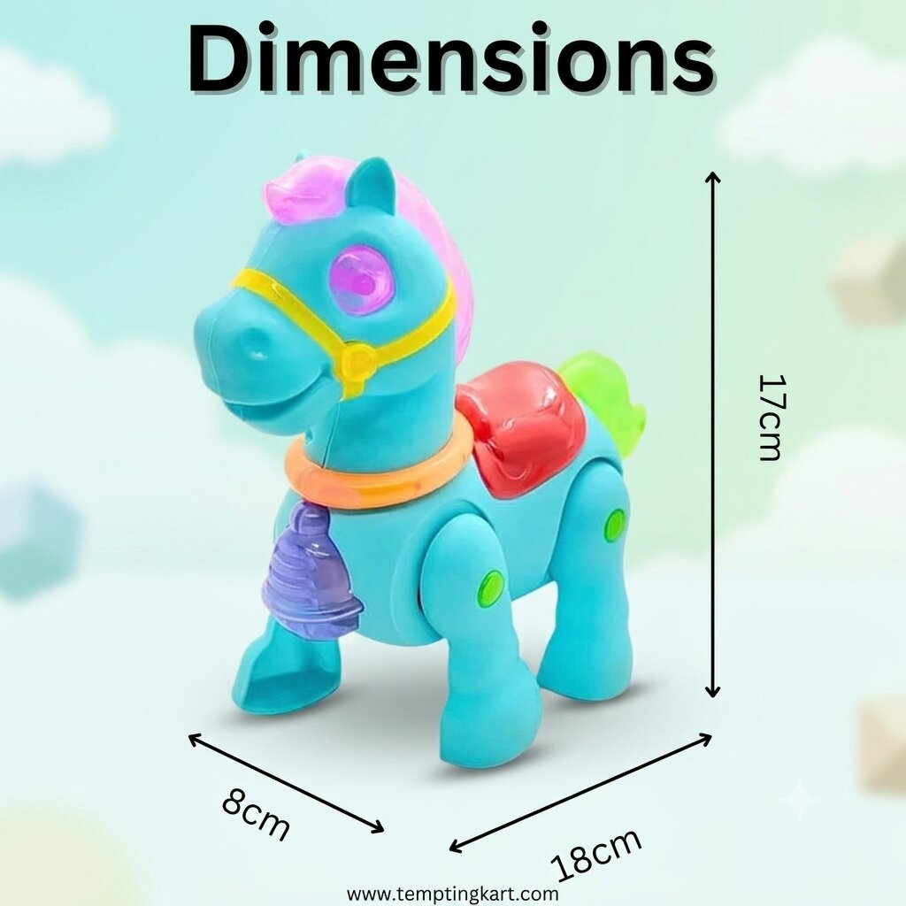 Cute Pony Walking Horse Toy with Light & Sound for Kids (Battery Operated 1 Horse Toy)