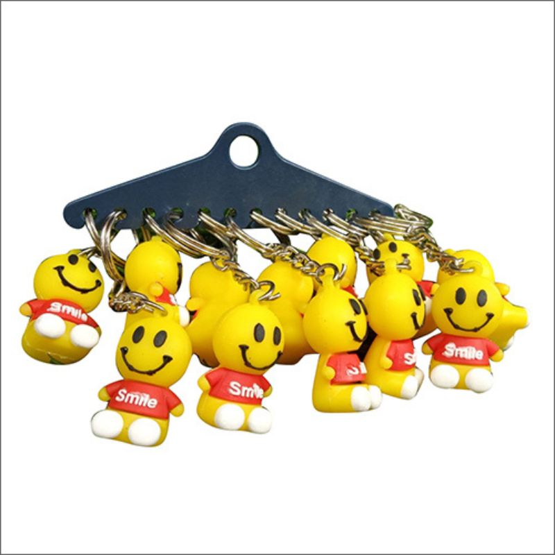 Fun Yellow Smile Keychain for Bags and Keys