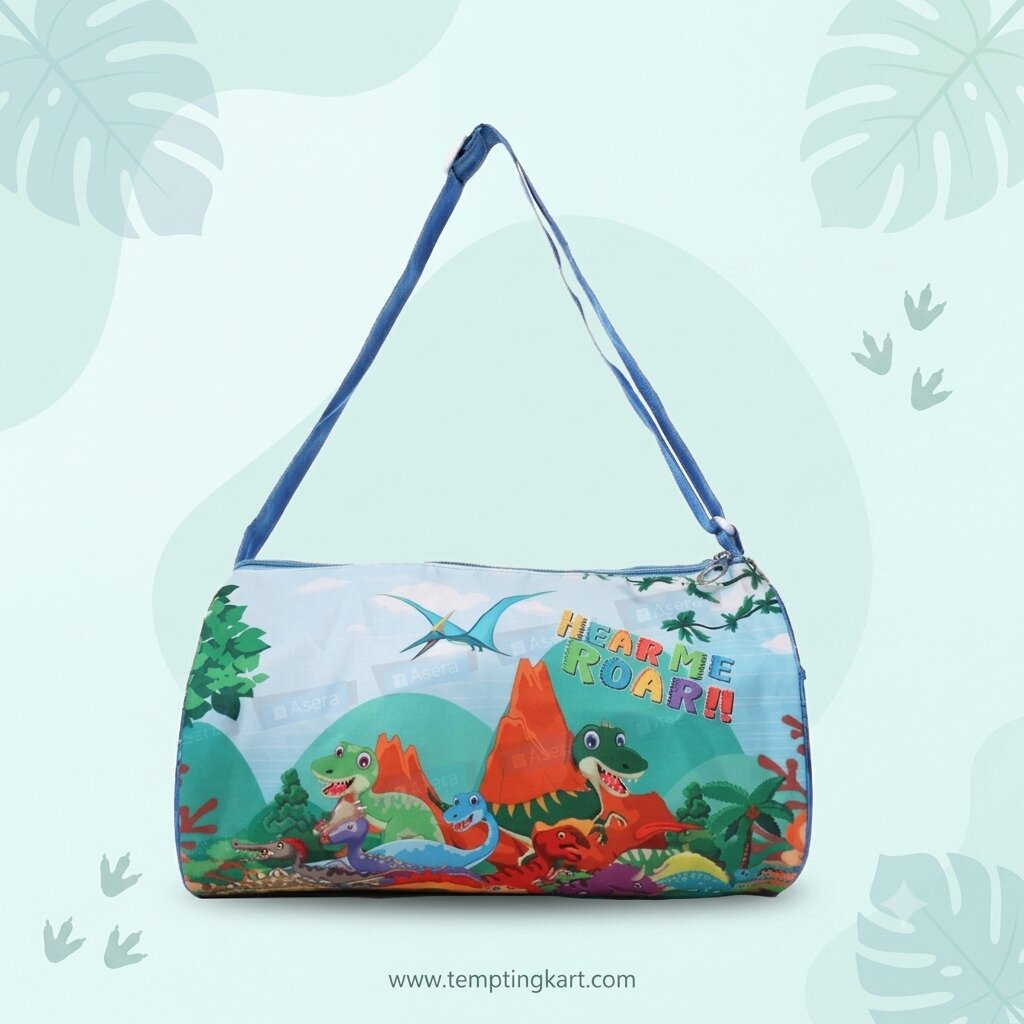Dino Roar Duffle Bag | Colorful Dinosaur Print for Kids
