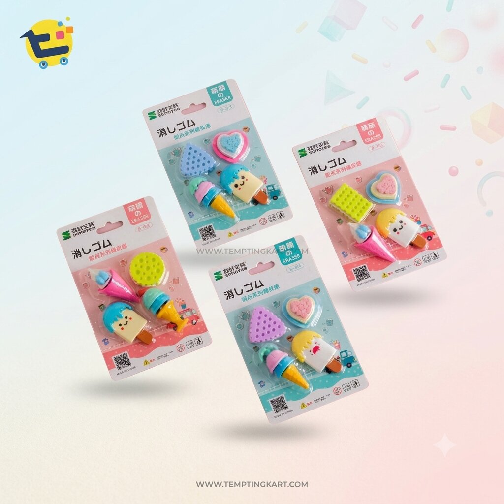 Erasers | Food-Shaped Erasers for Kids