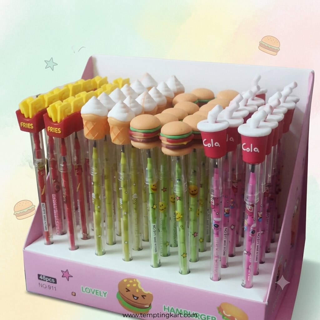 Food Pencils | Cute Clutch Pencils for Kids Birthday Return Gifts (Pack of 1)