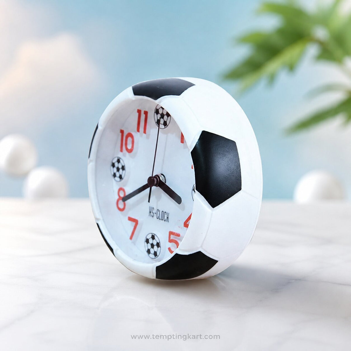 Football Soccer Alarm Clock – Vintage Bedside & Desktop Clock for Kids & Students