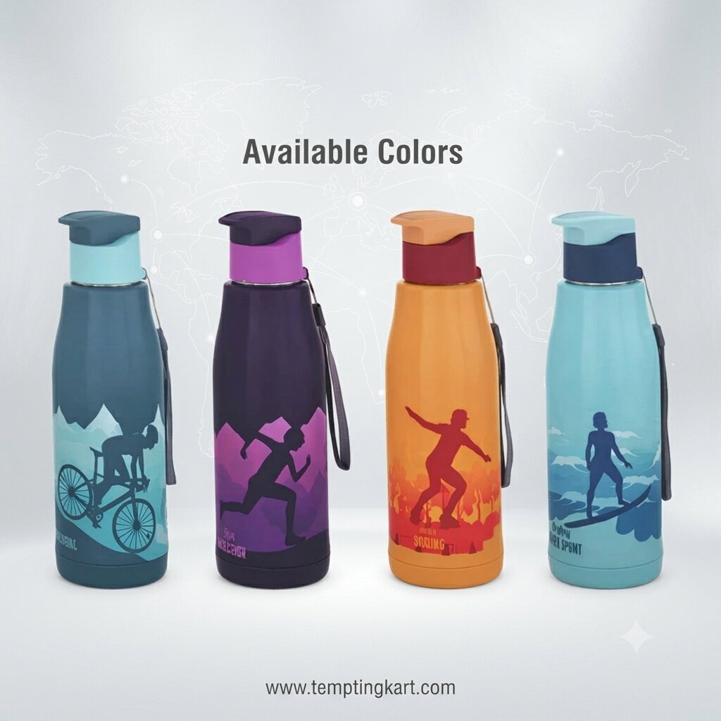 Froce 600 BPA Free Insulated Steel Bottle for Hot & Cold Drinks(Random Color)