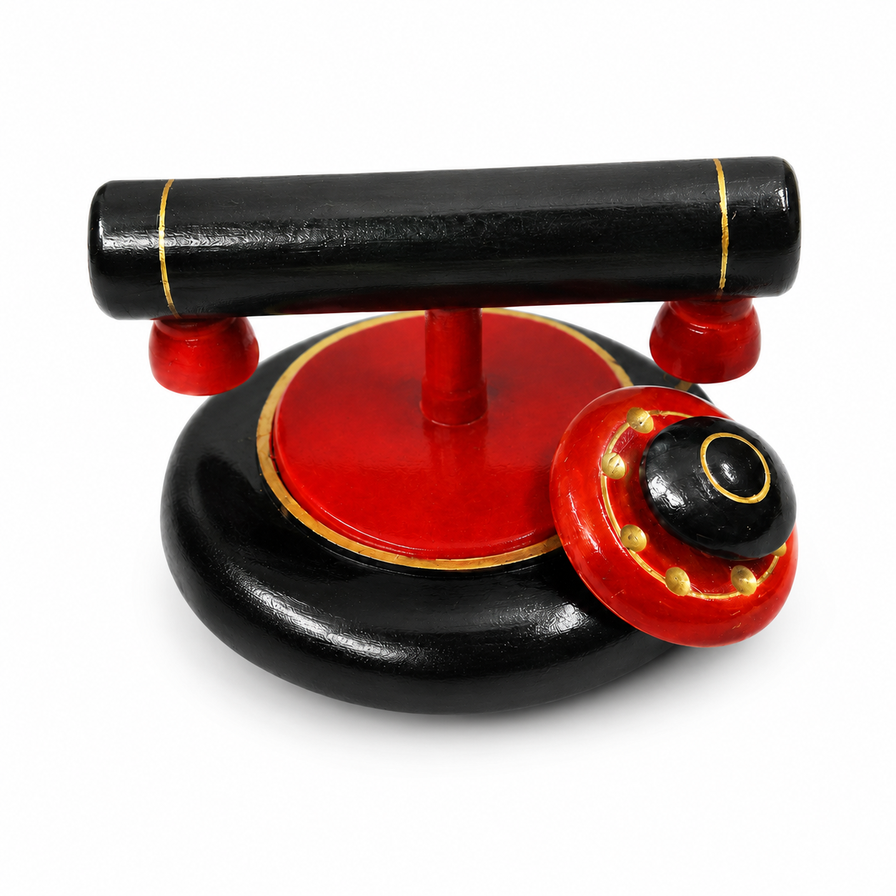 Wooden Pull Along Telephone Toy | Handmade Wooden Vintage Phone Toy for Kids | Channapatna Toys