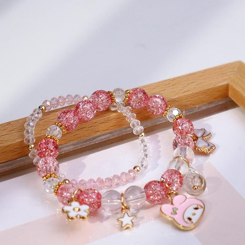 Beads Bracelet Cute Bracelets For Women Elastic Stretch Crystal