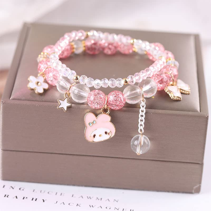 Elastic Stretch Crystal Beaded Bracelets Jewelry for Girls & Women