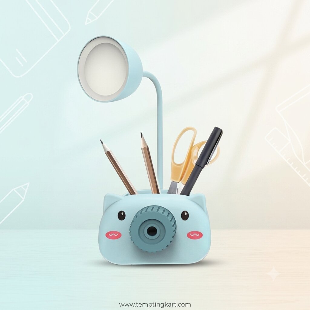 LED Lamp with Pen Holder & Pencil Sharpener | LED Lamp | LED Desk