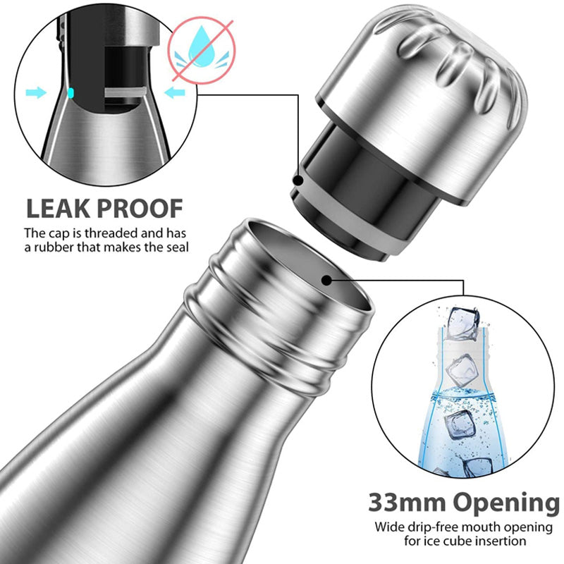 Premium Stainless Steel Water Bottle 900ml – Leakproof Insulated Metal Bottle