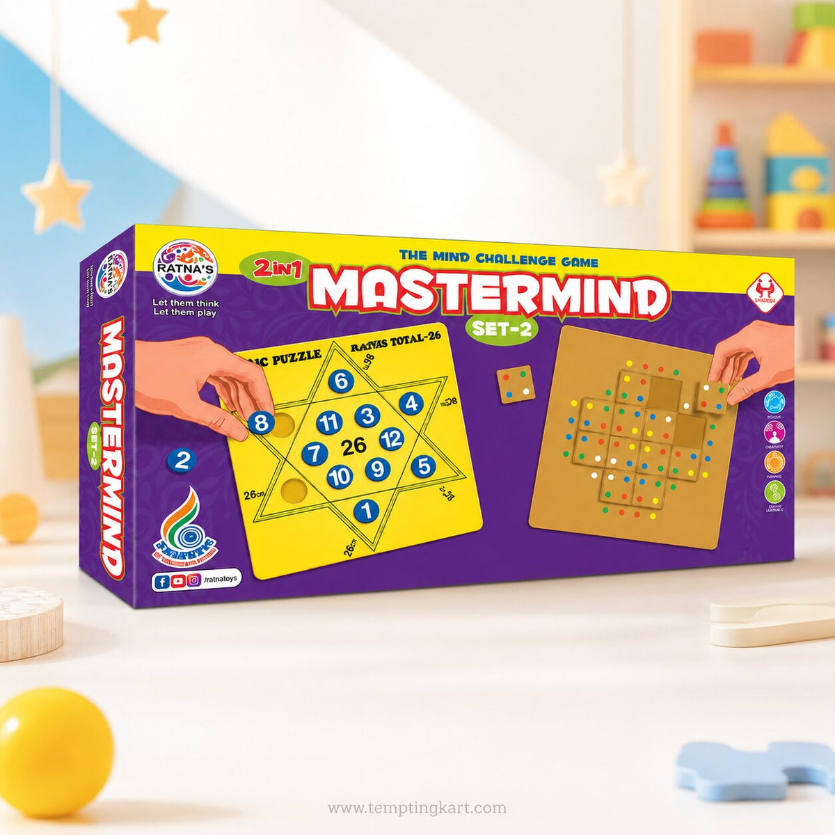 Mastermind 2-in-1 Set | Dual Educational Puzzle & Brain Challenge Game for Kids