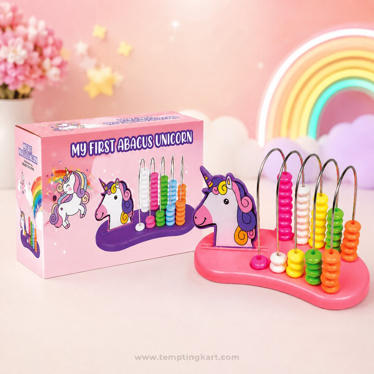 My First Abacus Unicorn Wooden Counting Bead Toy for Kids | Educational Math Learning & Number Skills Development