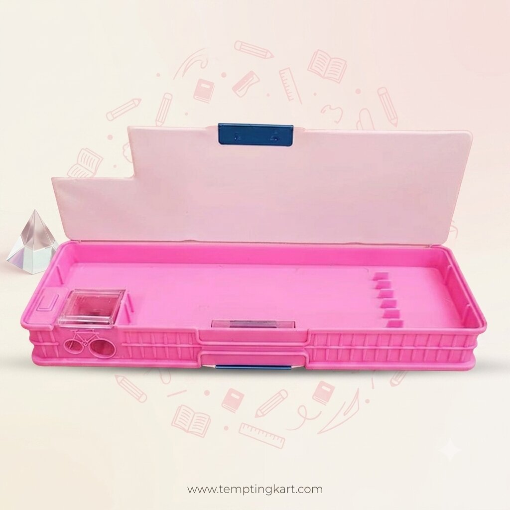 Pencil Box | Plastic Multifunctional Lock Pencil Box for Kids
