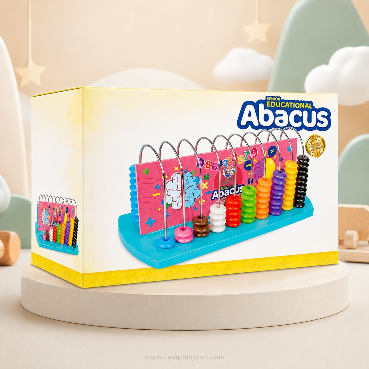 Ratna's Educational Abacus Senior Learning Toy for Kids | Counting, Addition & Subtraction Math Learning Board | Age 3+ Years