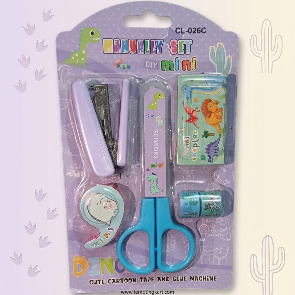 Scissor and Stapler Set | Manual Art & Craft Kit for Boys & Girls