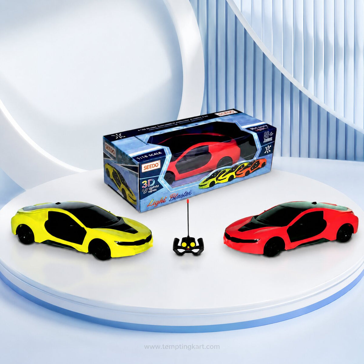 Seedo Light Blaster RC Sports Car with LED Lights & Remote Control – High-Speed Toy Car for Kids