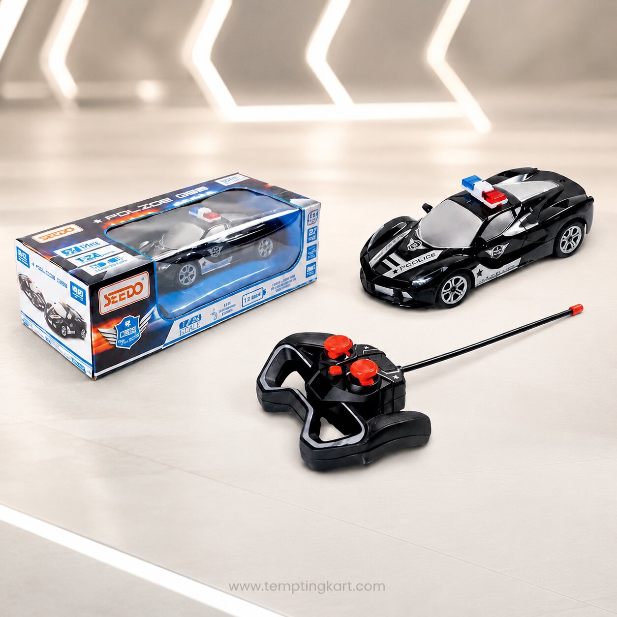 Seedo Remote Control Police Sports Car Toy for Kids – Wireless RC Racing Car with Handheld Controller (Model 5343)