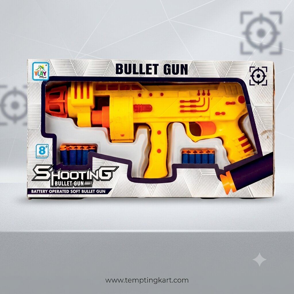 Shooting Bullet Gun | Battery Operated Toy Gun for Kids with Soft Bullets