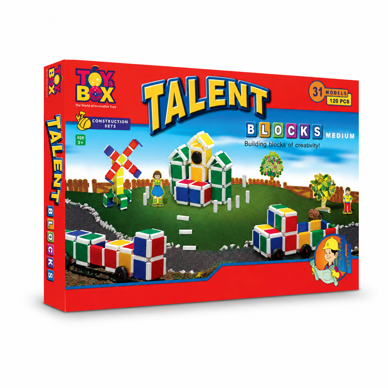 Talent Blocks Building Set for Kids | 120 Pieces Creative Construction Toy