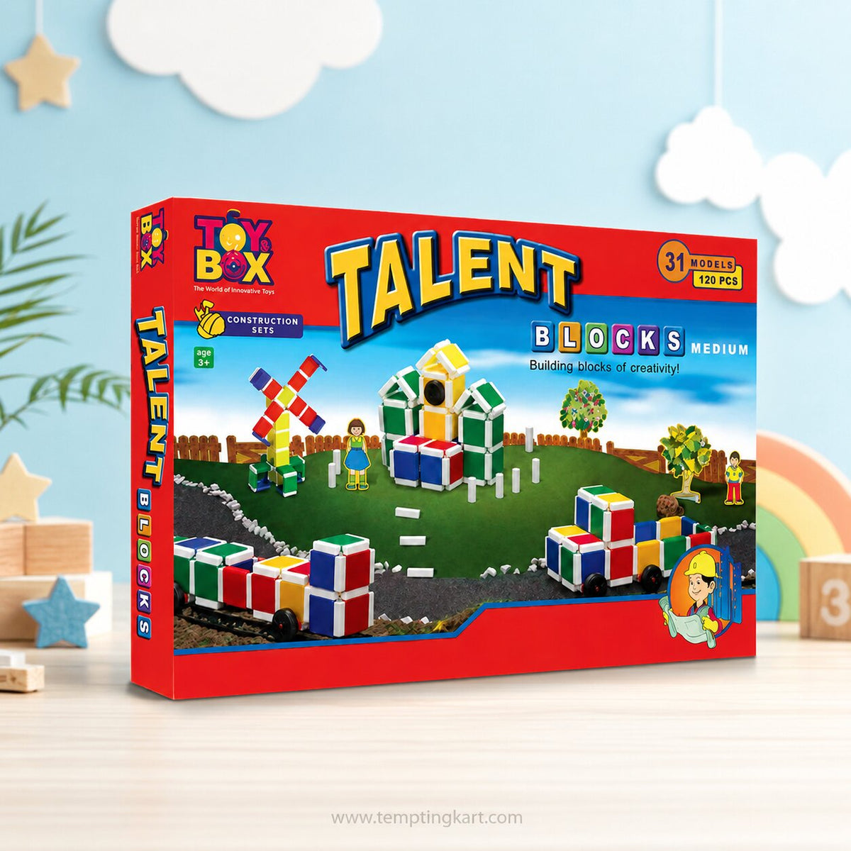 Talent Blocks Building Set for Kids | 120 Pieces Creative Construction Toy