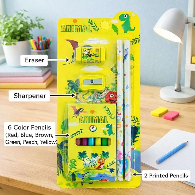 Kids Stationery Kit ā Colorful School Supplies Set