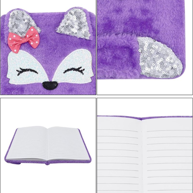 Lovely Animals Plush Notebook – A5, 160 Pages