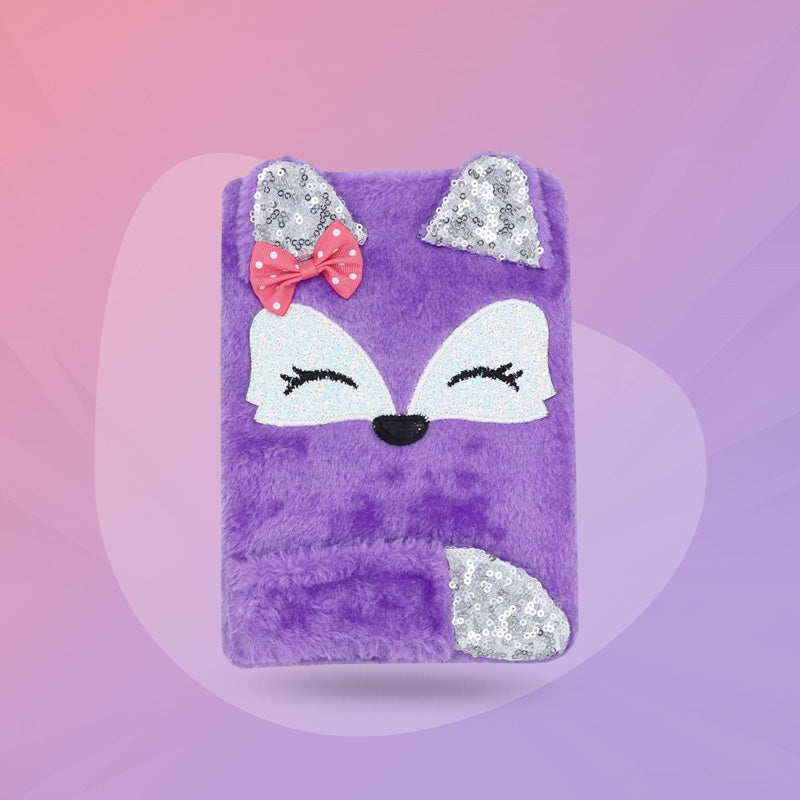 Lovely Animals Plush Notebook – A5, 160 Pages