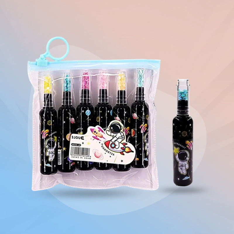 Arctave Bottle Shape Highlighters | Set of 6 | Planet Theme