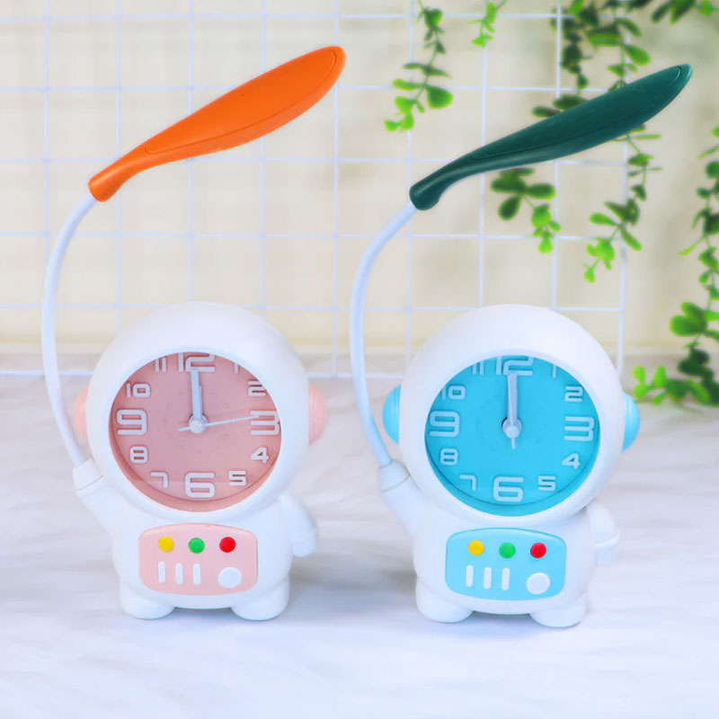 Astronaut Alarm Clock with Table Lamp – Home Decor & Kids Study Light