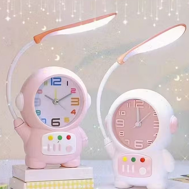 Astronaut Alarm Clock with Table Lamp – Home Decor & Kids Study Light