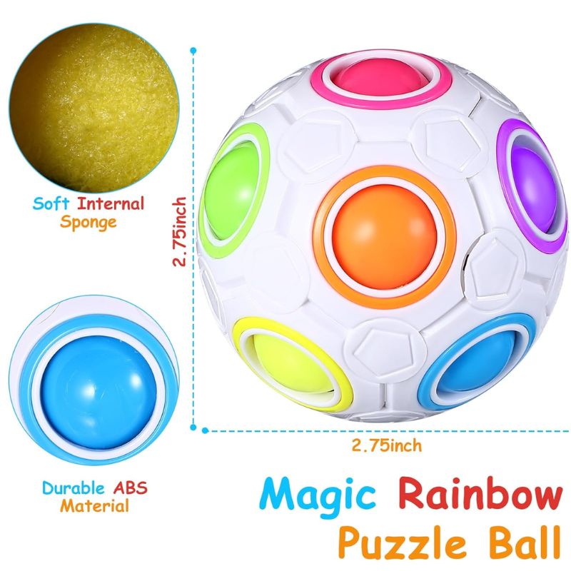 Rainbow Puzzle Ball – Color Matching Fidget Toy & Brain Teaser