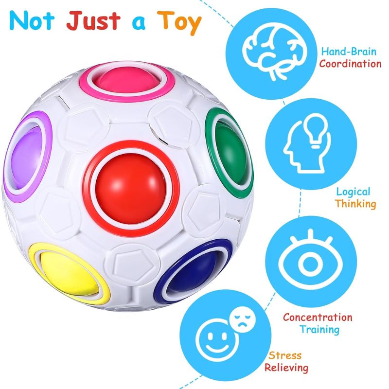 Rainbow Puzzle Ball – Color Matching Fidget Toy & Brain Teaser