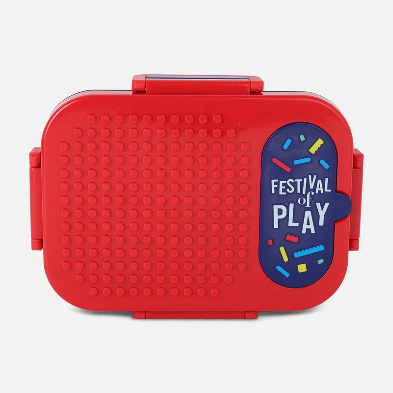 Festival of Play Building Blocks Lunch Box – 2-Compartment Stainless Steel Lunch Box for Kids