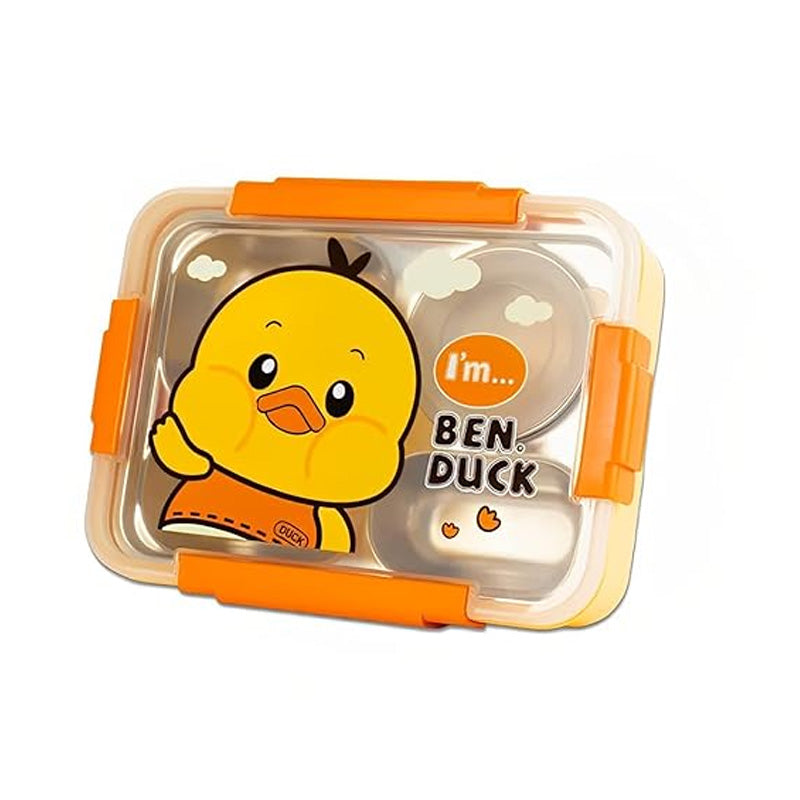 Lunch Box | Ben Duck 4 Compartment Stainless Steel Thermal Lunch Box with Soup Bowl