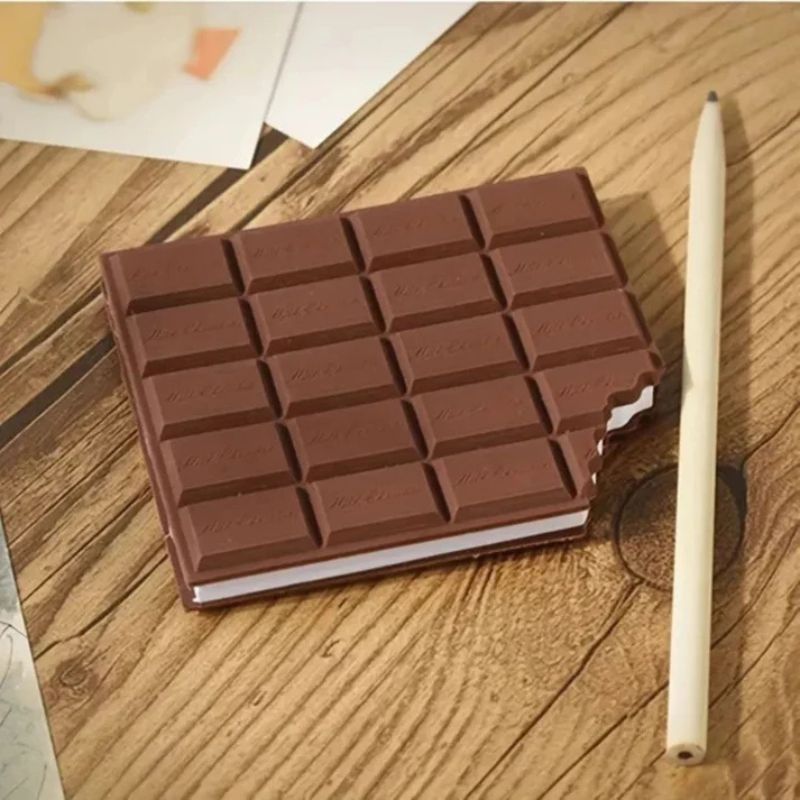 Chocolate Bar Biting Notepad