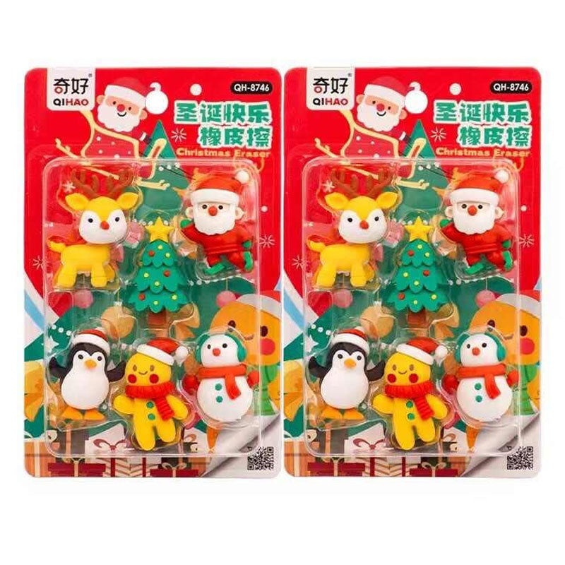 Christmas Party Favor Erasers For Kid