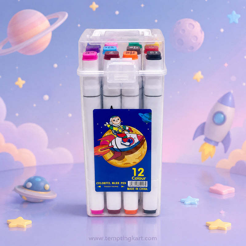 Touch Markers – Set of 12 Dual-Tip Art Markers