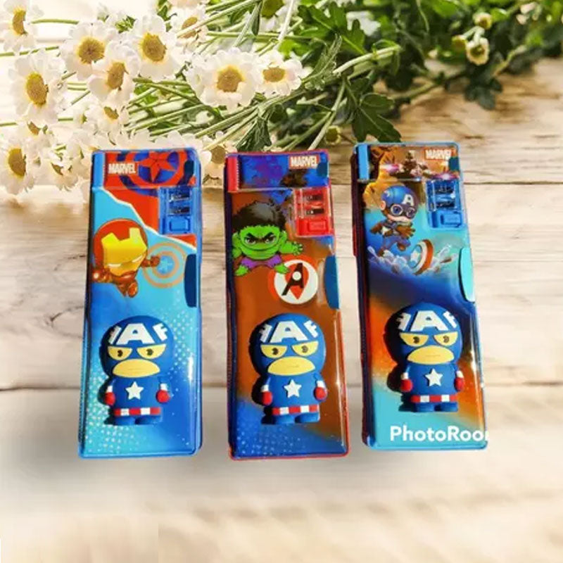 Colorful Kids Stationery Magnetic Pencil Box