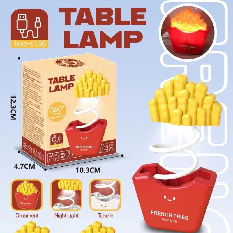 French Fries LED Desk Lamp – Fun & Creative Table Light