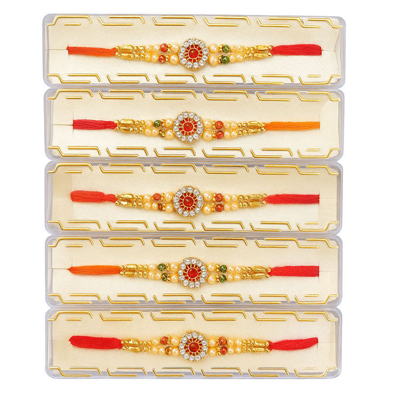 Designer Pearl Rakhi For Brother