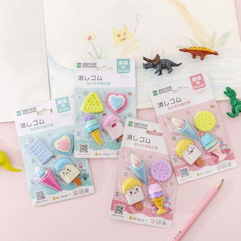 Dessert Shaped Erasers