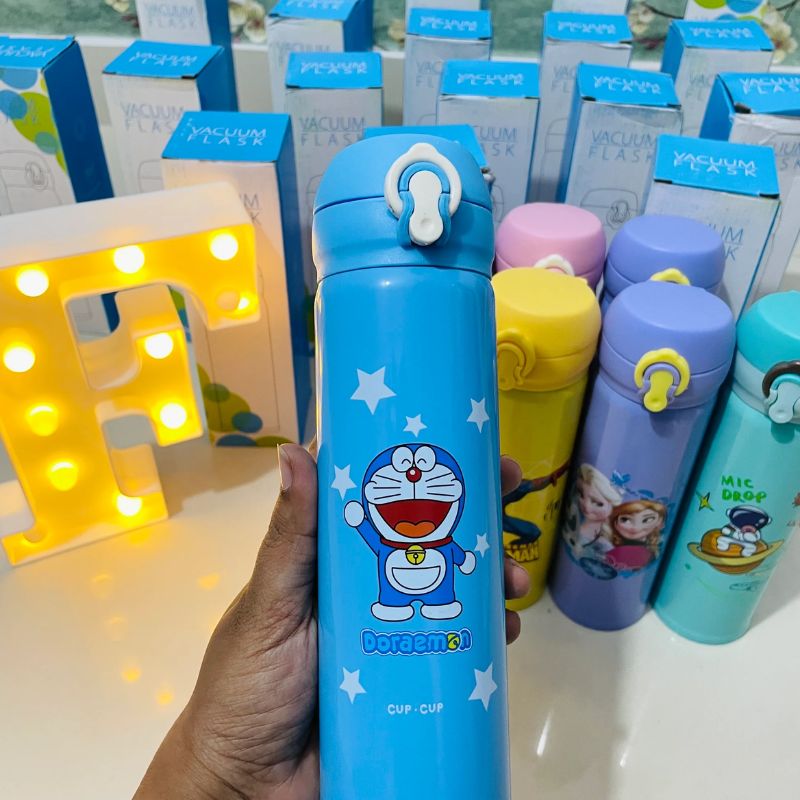 Stainless Steel Cartoon Vacuum Flask – 500 mL Flip Cap for Kids