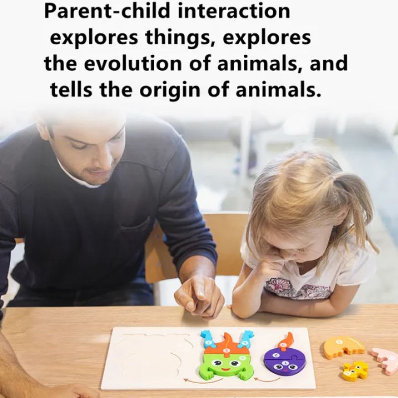 Wooden Life Cycle of Frog Puzzle – 3D Educational Toy for Kids