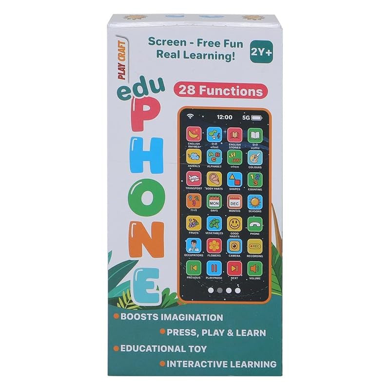 Educational Toy Phone for Kids – 28 Functions | Screen-Free Learning Phone for Toddlers (Ages 2+)