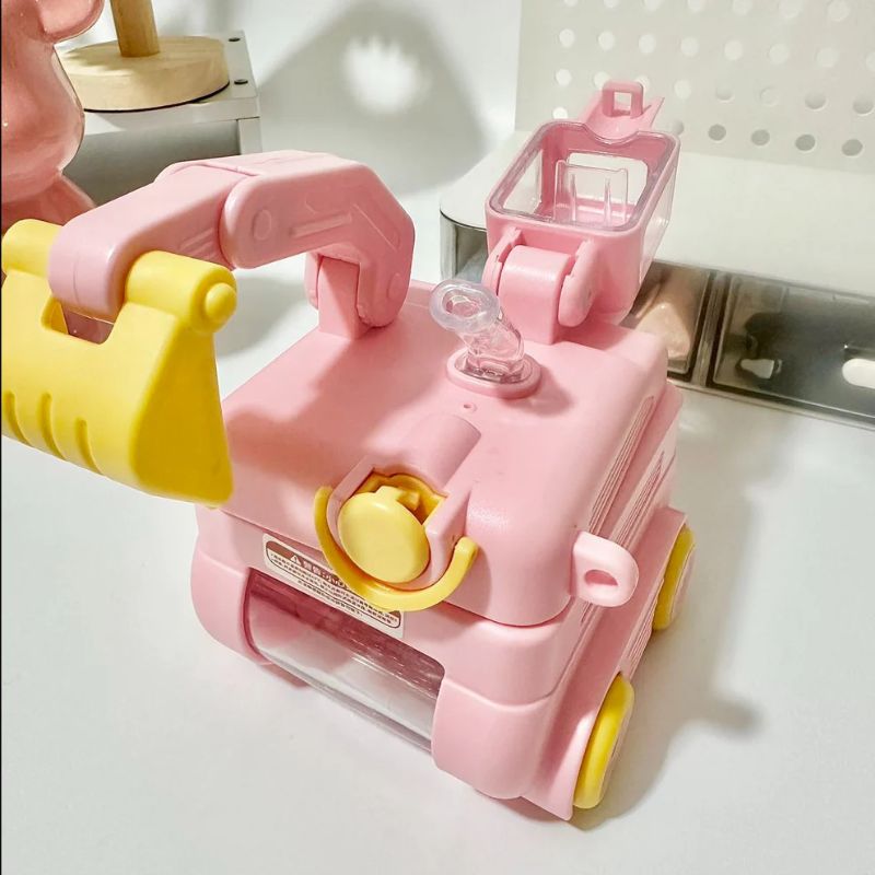 Excavator Kids Water Bottle with Carry Strap