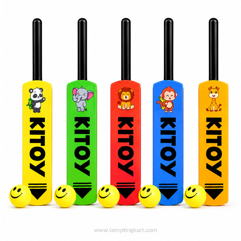 Kids Foam Cricket Bat and Ball Set – Soft Safe Cricket Toy for Boys & Girls(Multicolor)